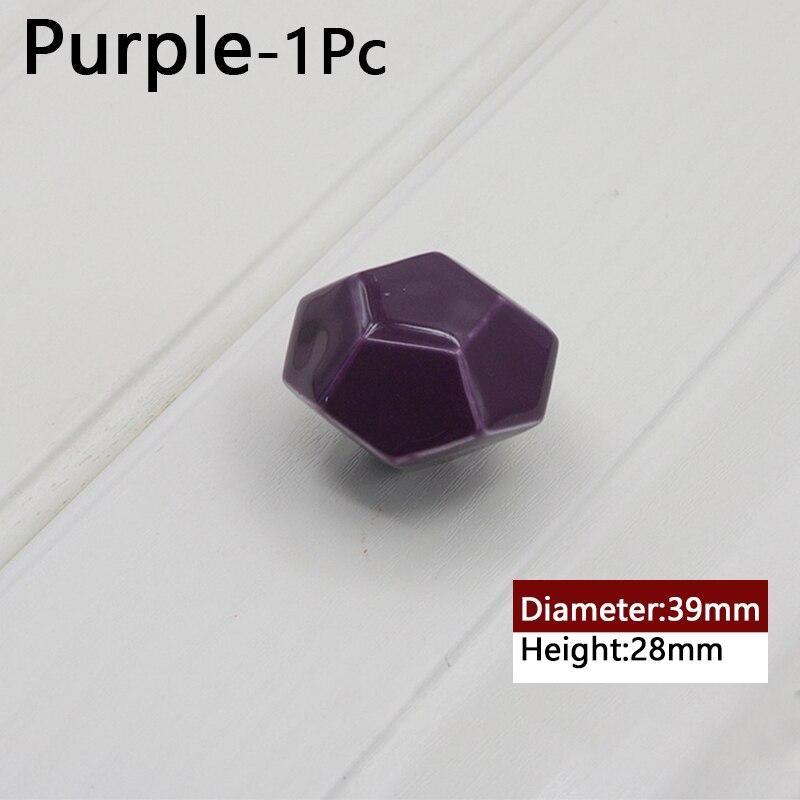 1Pc Enkele Gat Kledingkast Lade Trekt Deurklink Keramiek Kabinet Knop Met Schroef Meubilair Hardware: H