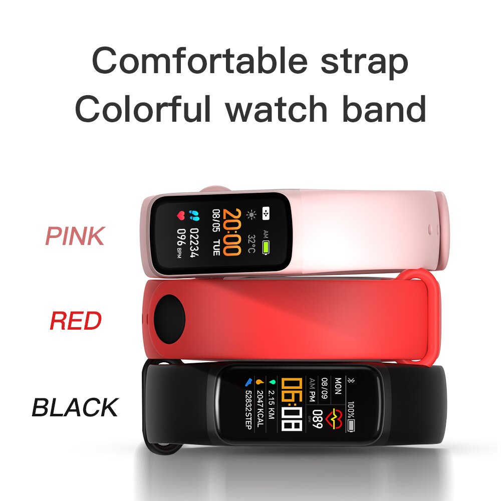 Mannen Vrouwen IP67 Waterdichte Smartband Bloeddruk Fitness Armband Hartslagmeter Fitness Tracker C7 Smart Armband Horloge