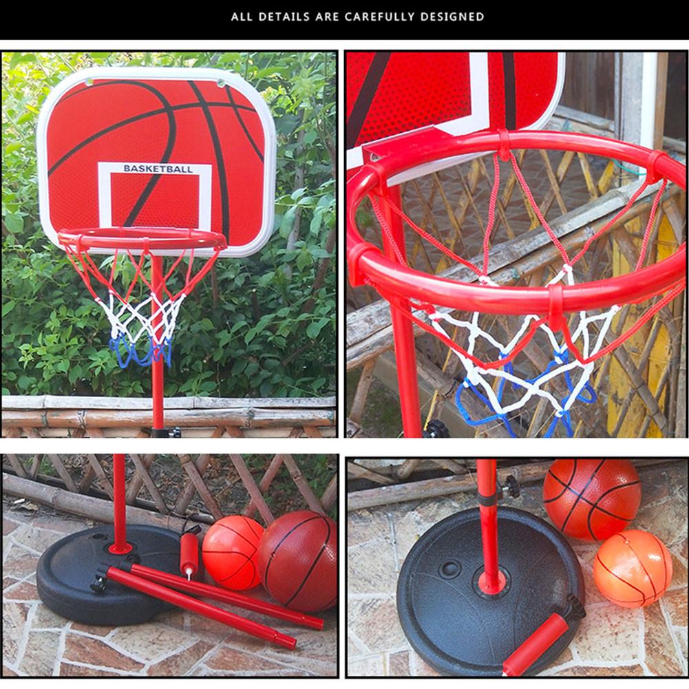 kids Basketball Stand Hoop Adjustable Shooting Rack Basket Rim Backboard Gear indoor Basketball training set