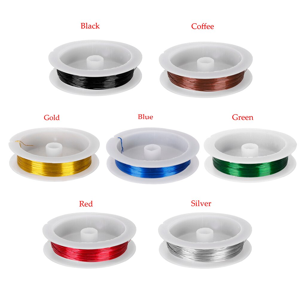 10m/Roll Iron Craft Wire 0.5mm Spool Soft DIY String Jewelry Craft Metal Wire for DIY Decorative Artificial Flower Wreaths Decor