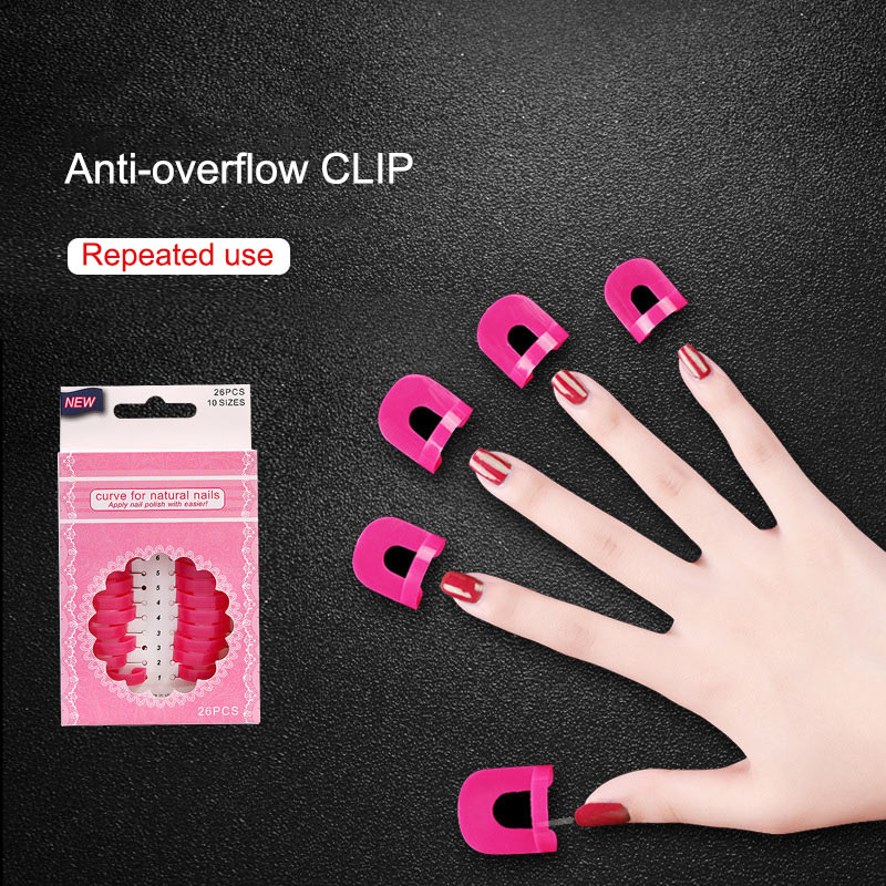 26 Pcs Nail Form Gel Model Clip Manicure Nail Art Spill-proof Finger Cover DIY Tools @ME88
