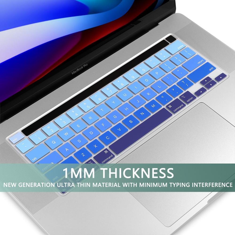 Keyboard Cover for Macbook Pro 16 Model A2141 US Enter English Alphabet Silicone Keyboard Protector Skin
