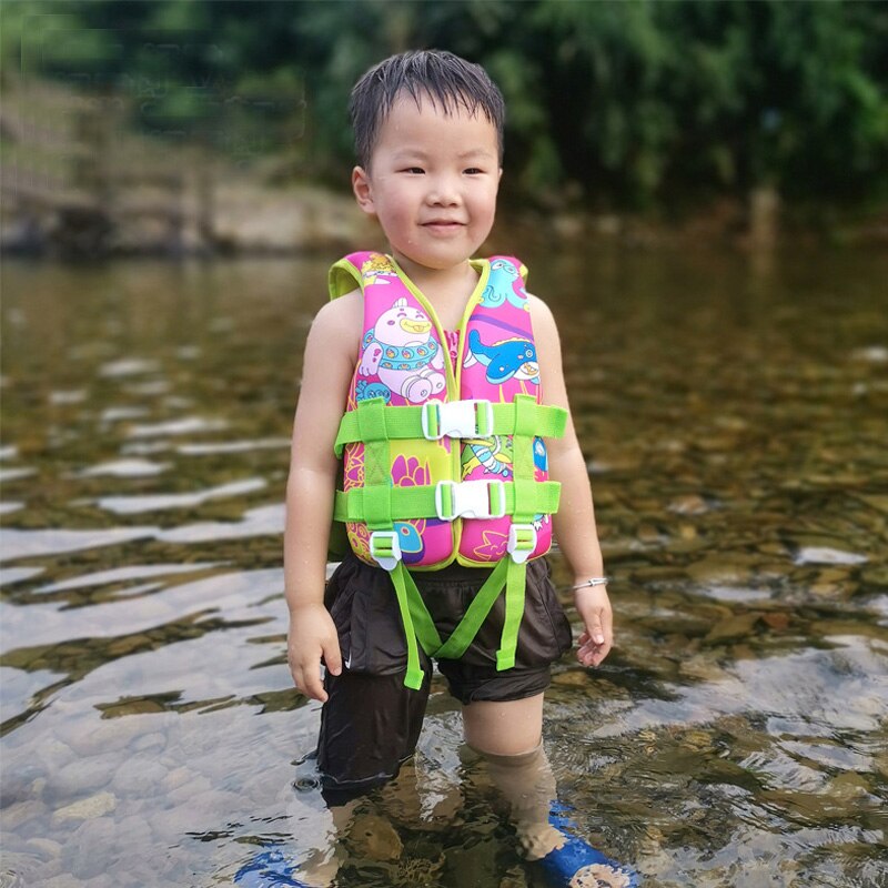 Bambini Giubbotto Salvataggio Galleggiante Delle Ragazze del Ragazzo Costume Da Bagno Crema Solare Alimentazione Flottante Nuoto Giacca Per Il Drifting Barca In Neoprene