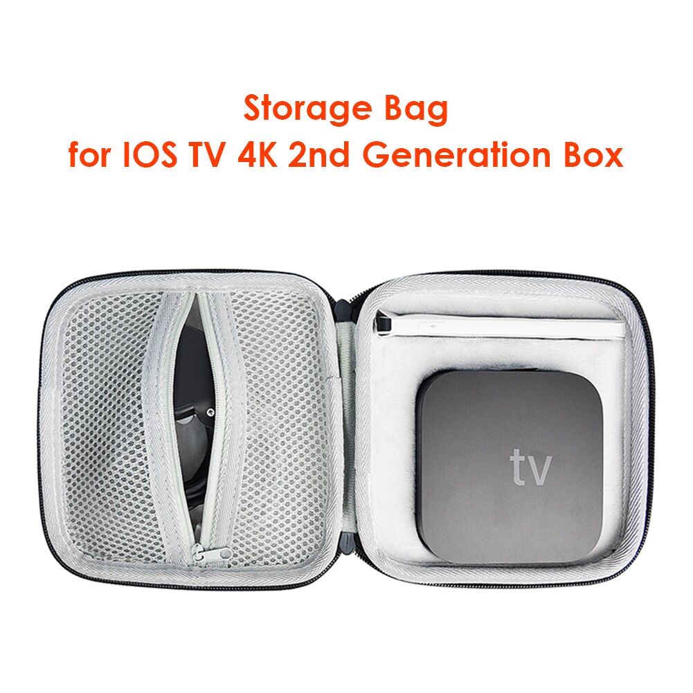 portátil Estuche de transporte para Apple TV 4K 2nd generación caja de control remoto de viaje protectora funda de transporte difícil almacenamiento con de concha bolsa