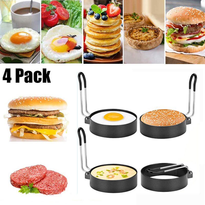Stainless Steel Egg Cooker Egg Shaper Nonstick Cooking Handheld Mold Omelette Pancake Maker Tool Kitchen Accessories