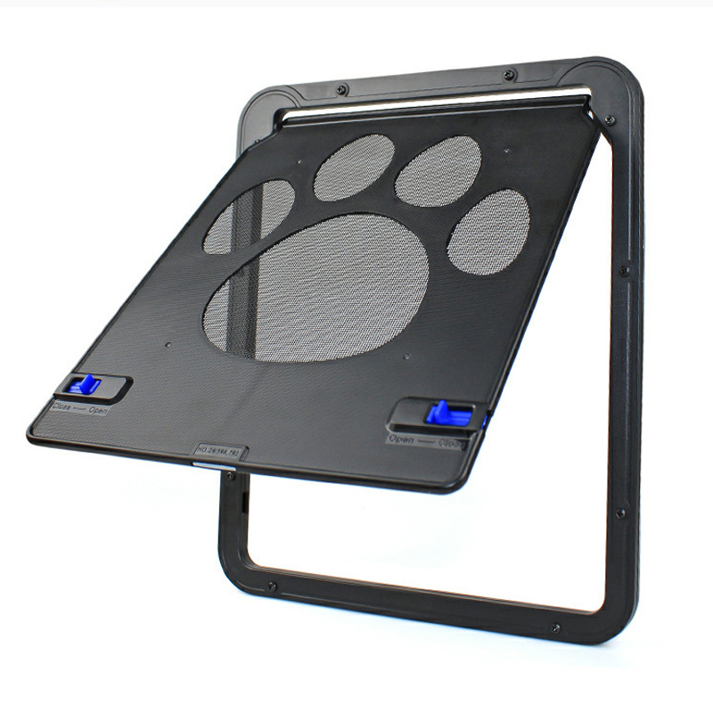 Cat Door Flap Gate Pet Dog Cat 4 Way Lockable Screen Window Puppy Kitten Safe Lockable Flap Door ABS Plastic Flap Gate