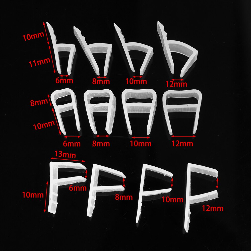 1M 6-12mm F U h Shape Sealing Strips Silicone Rubber Seal Strip Window Seal Glass Door Weatherstrip Hardware Bathroom Accessarie