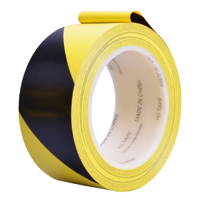 33M Warning Tape Waterproof Anti Slip Scratch Sticker Caution Adhesive Safety Tape: Black-yellow2.0cm