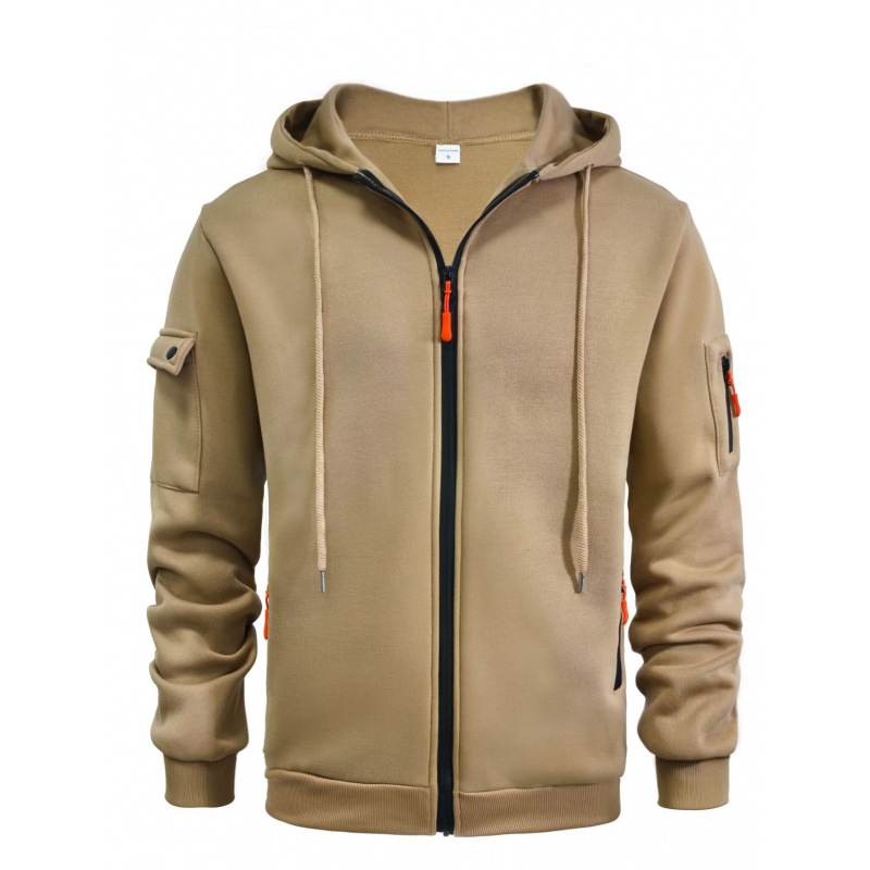 Autumn Men Sweatshirts Long Sleeve Jacket Hoodie Zipper Closure Jacket Male Hoodies Sweatshirt Slim Fit Male Clothing