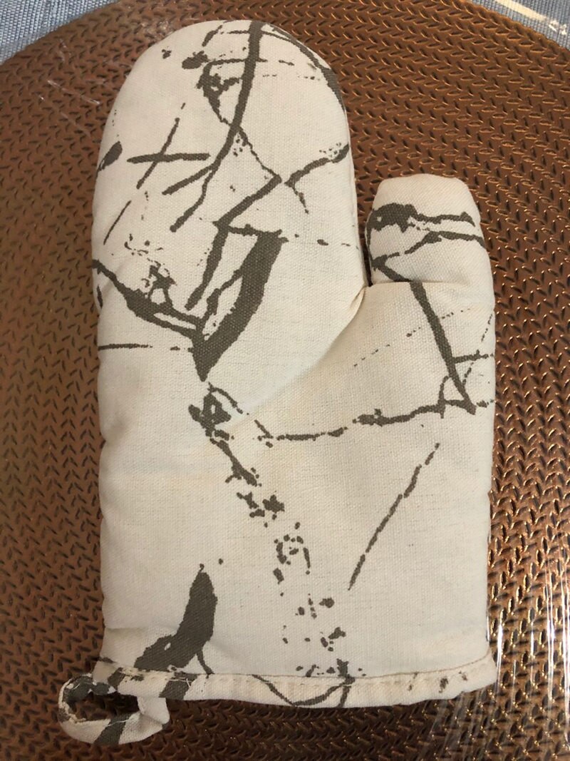 Manoplas de algodón para horno o microondas, para Cocina, Microondas, patrón de mármol, resistentes al calor, antideslizantes, guantes para hornear, 1 ud.: White