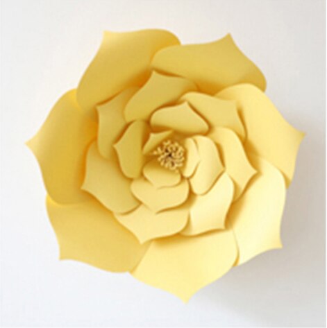Baby shower 30cm vägg bakgrund blommor papper blommor bröllop dekoration diy konstgjord blomma ros papper hantverk bröllop blomma: 30cm gula