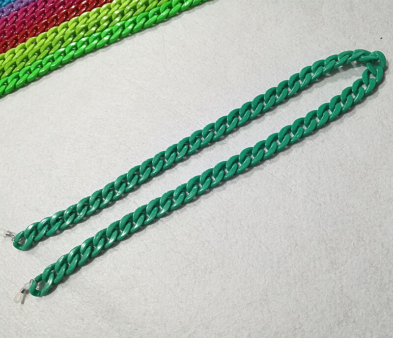 neue Feste Farbe Acryl Sonnenbrille Kette Frauen Lesebrille Hängen Hals Kette Largand Gläser Kette Brillen Band: 1