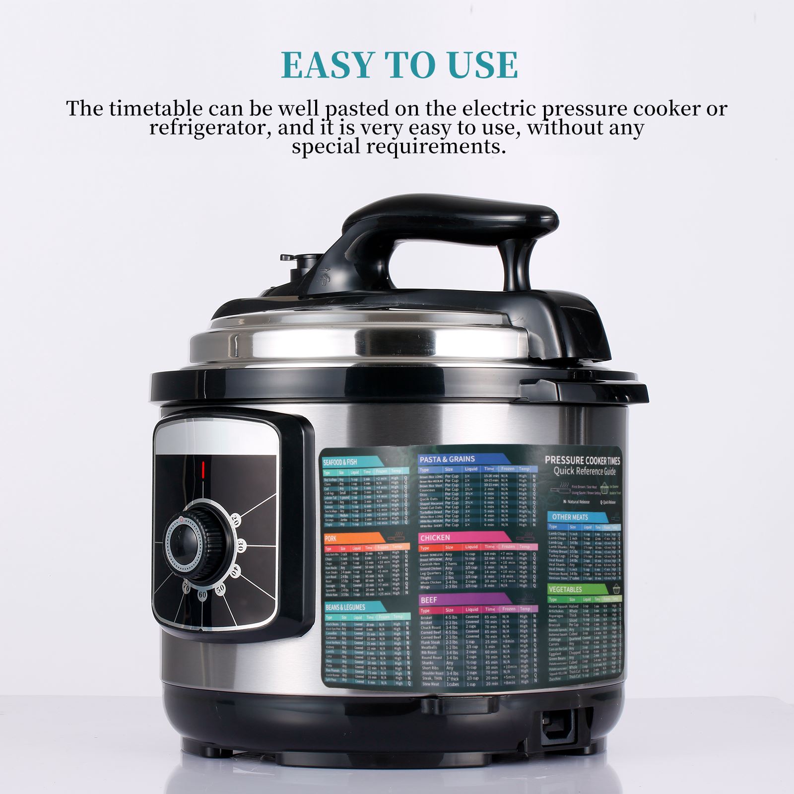 Air Fryer Cooking Time Chart Magnetic Cheat Sheet Magnet Set Pressure Cooker Magnetic Stickers