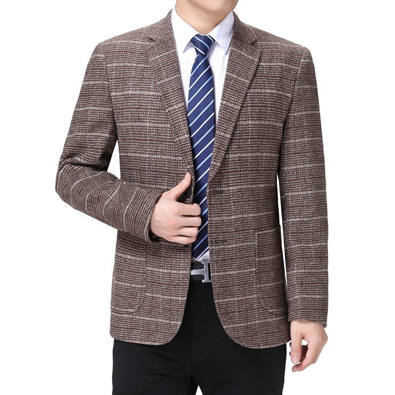 Blazer Oversize Clothes Long SLeeve Plaid Blazers Plus Size 4XL Casual Costume Homme Straight Type Terno Masculino