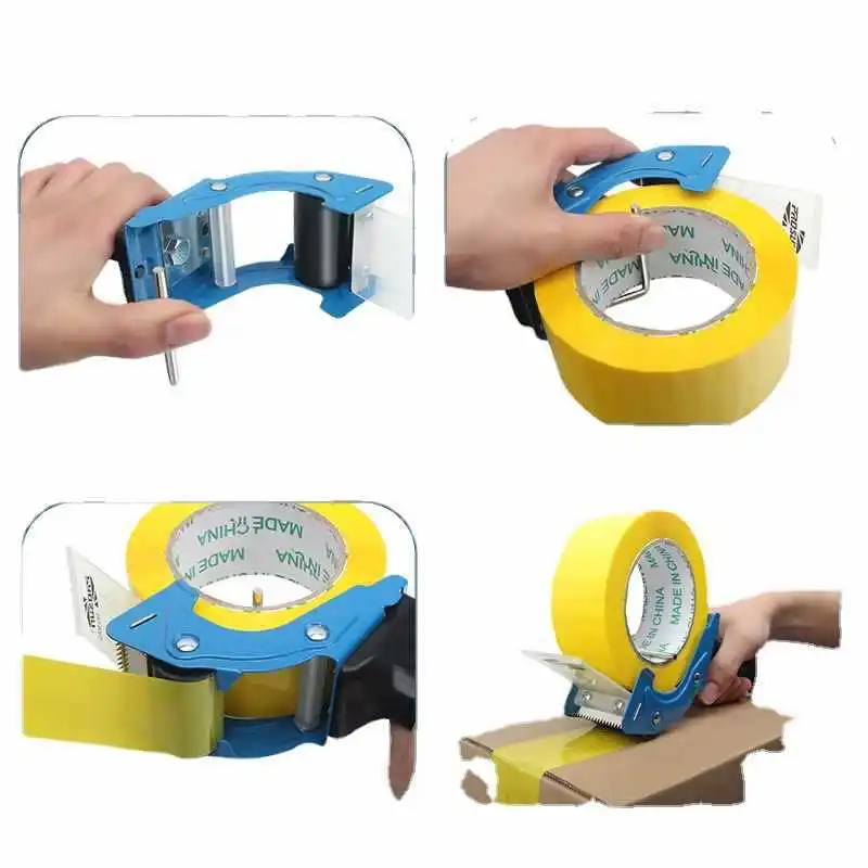 Comfortable Handle Tape Dispenser Box Packaging Sealing Tape Dispenser Capable 5cm Width Handheld Transparent Tape Cutter