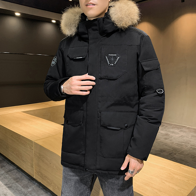 Veste multi-poches coupe-vent pour homme et femme, pardessus décontracté, épais et , coupe-vent, coupe cintrée, , vêtements d'extérieur, parka longue, hiver