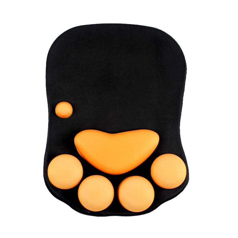 3D gioco topo pad in silicone Zampa di Gatto Zerbino di Resto di Polso di Gomma Piuma di Memoria comfort Mousepad Del Fumetto Zampa di Gatto Del silicone anti-Antiscivolo Ergonomico: 1