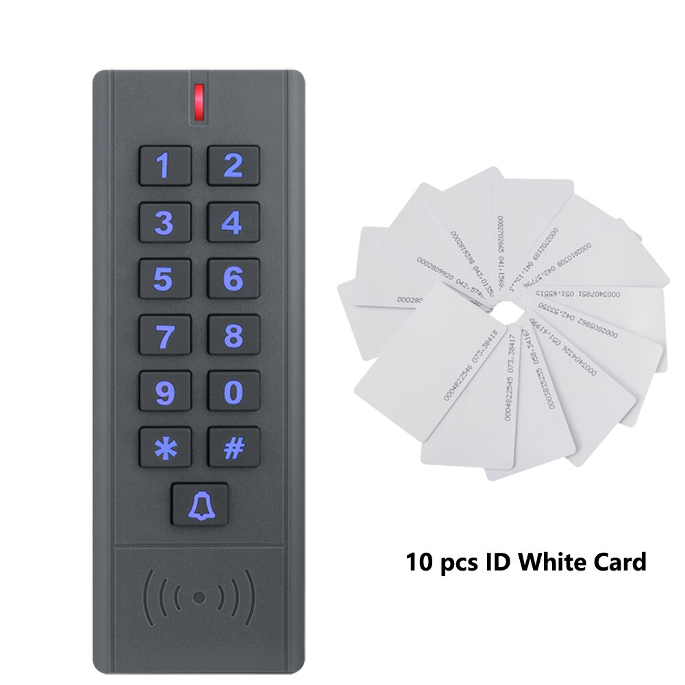 A9-S-EM 1000 User IP67 Waterproof Access Control Keypad Outdoor RFID Access Controller Door Opener System EM4100 125KHz Key Card: A9EM 10 Card