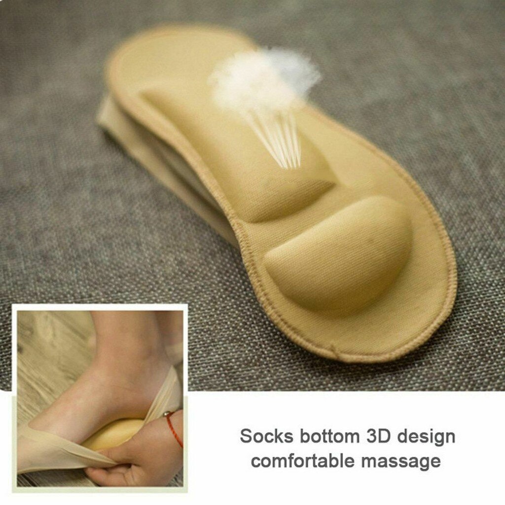 3d åndbar indersål bue fodmassage sundhedspleje kvinder sommer sokker is silke sokker lavvandet mund