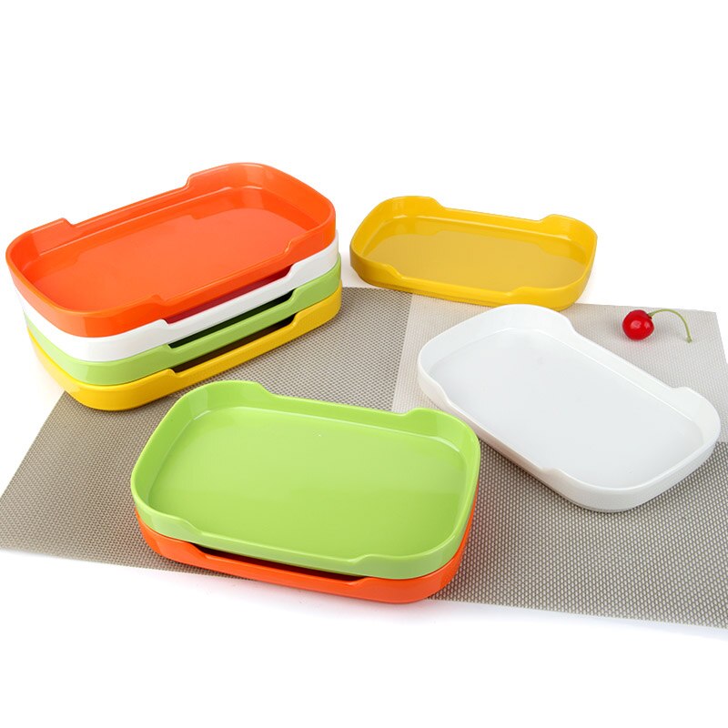 Rectangle Plates Colorful Trays Food Containers Korean Restaurant Roast Vegetable Cafe Kitchen Utensils Christmas Tableware 6pcs