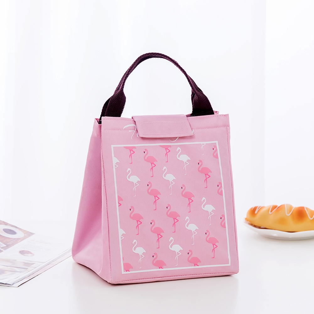 BONAMIE Flamingo Tote Thermische Tasche Schwarz Wasserdicht Oxford Strand Mittagessen Tasche Lebensmittel Picknick Bolsa Termica Frauen kid Männer Kühltasche neue: pink