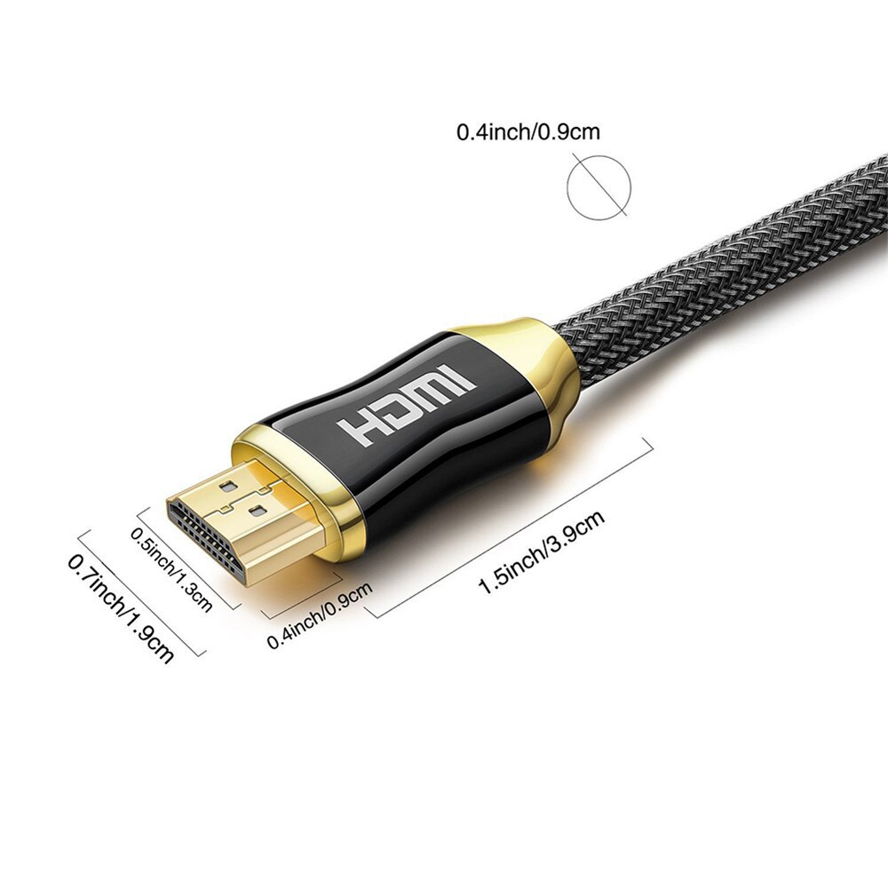 Hdmi Kabel 2.0 4K Male Naar Male Voor Nintend Schakelaar PS4 Tv Box 1M 1.5M 2M 3M 5M 8M 10M 15M 20M Kabel Hdmi Vergulde Met Vlecht