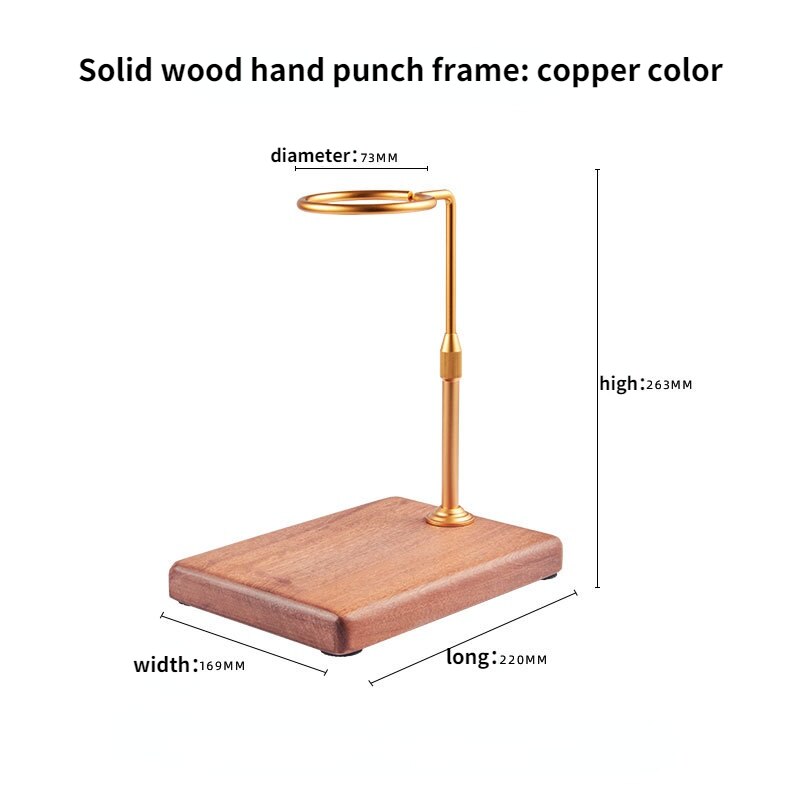 Pour Over Coffee Maker Stand with Wood Base Adjustable Height Rack Drip