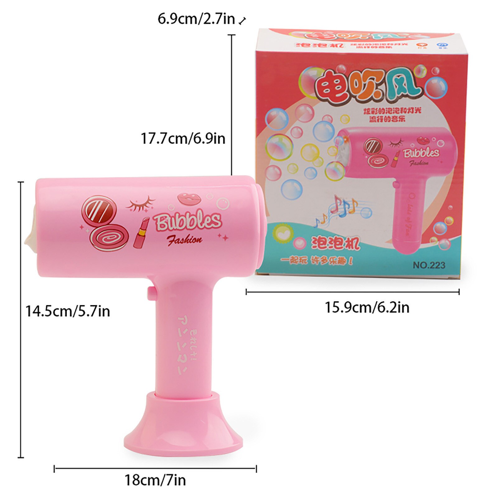 Bubble Machine Föhn Bedienen Indoor Outdoor Bubble Maker Speelgoed (23Ml) zeep Automatische Bubble Maker Baby Badkamer Speelgoed