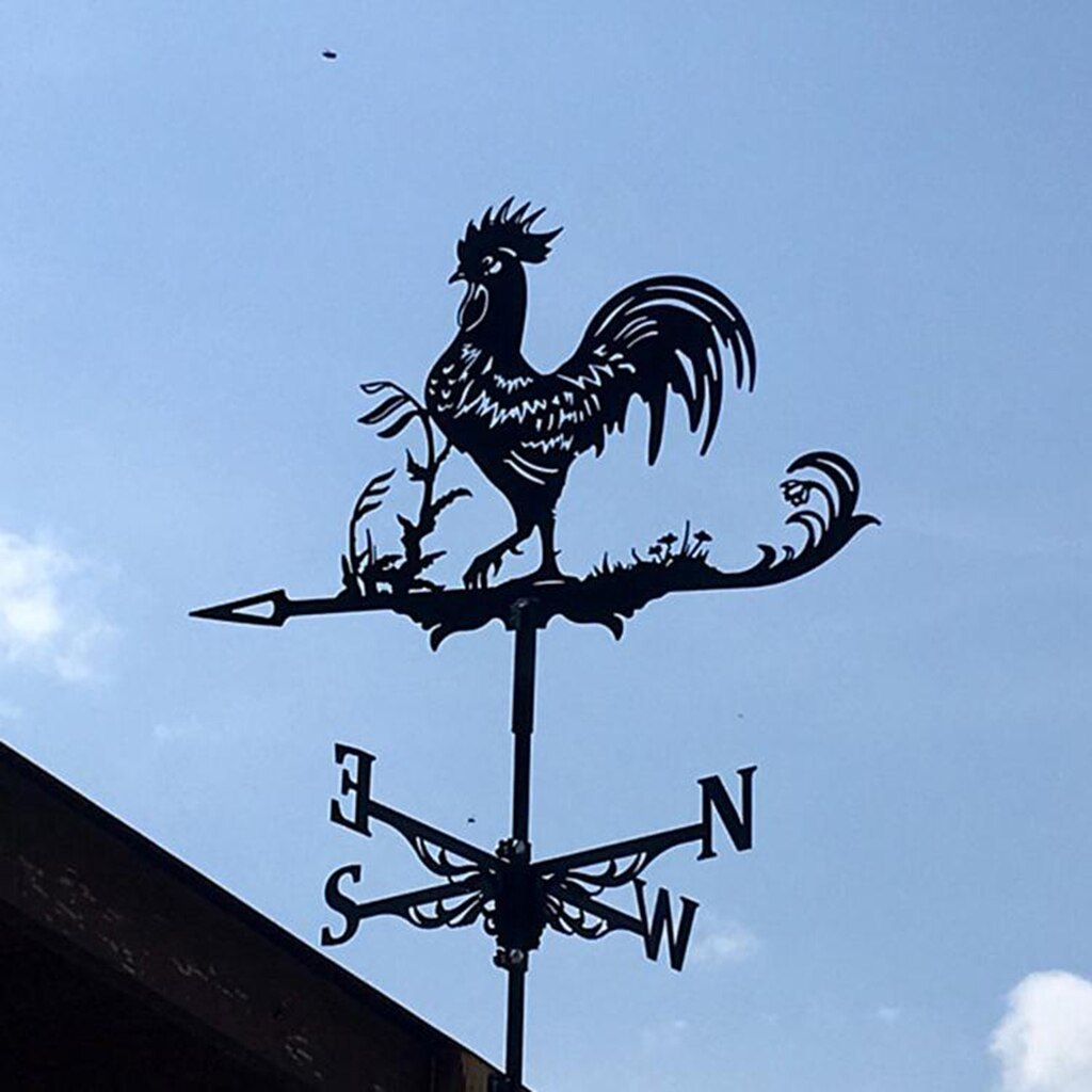 Bauernhaus Hahn Wetterfahne Dach Montieren, Wind Richtung Anzeige Bausatz draussen Halterung Wetterfahne-Metall