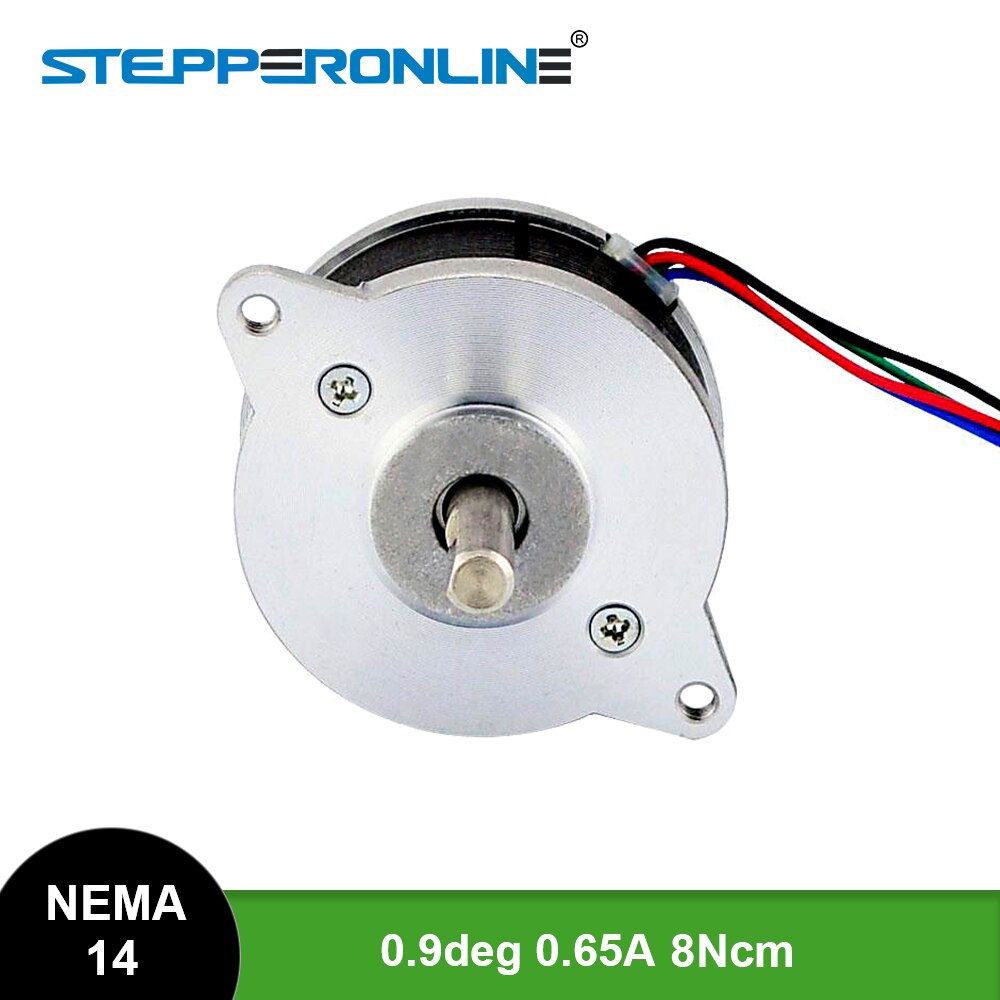 0.9deg Round Nema 14 Stepper Motor 12Ncm/17oz.in Bipolar 0.65A 36x19.5mm 4-wires