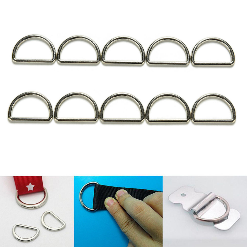 100/200/500Pcs Silver Plated 25mm/1" D Ring Bag Belt Ring Buckles Bag Clothes Accessory