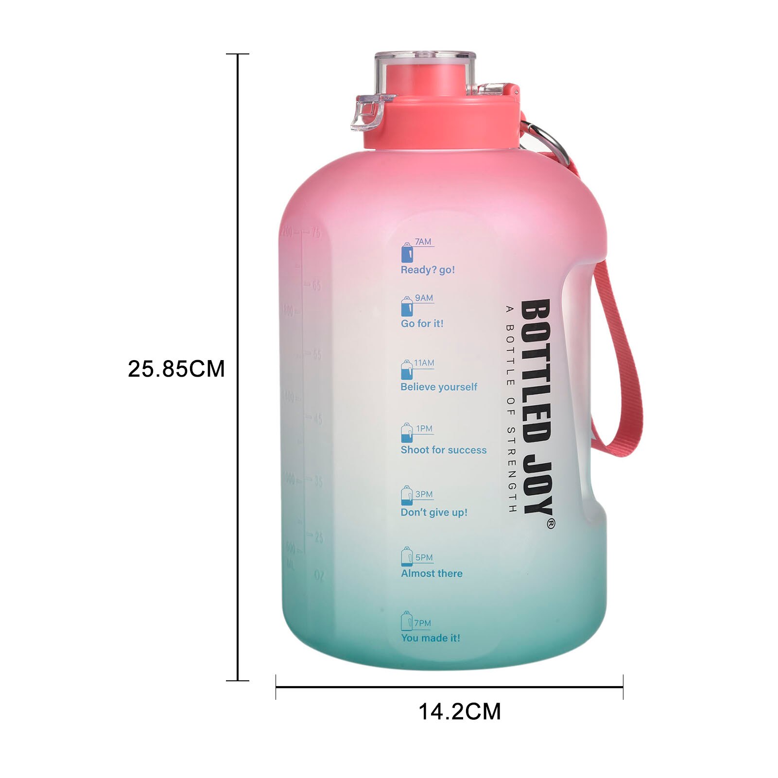 Grote Capaciteit Water Fles 1 Gallon 3.78L 2.5L Outdoor Water Kruik Met Tijd Marker Plastic Blad-Proof Fitness sport Flessen