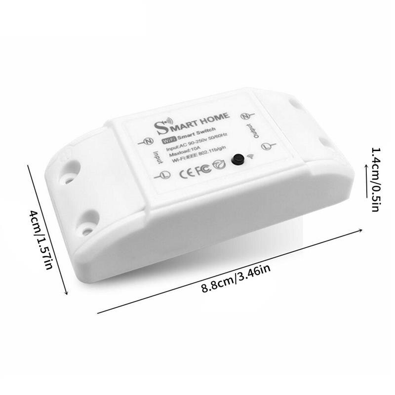 Tuya WiFi Smart Switch 2.4Ghz Wireless Remote Control Breaker 10A 2200W Timer Relay Switch Module