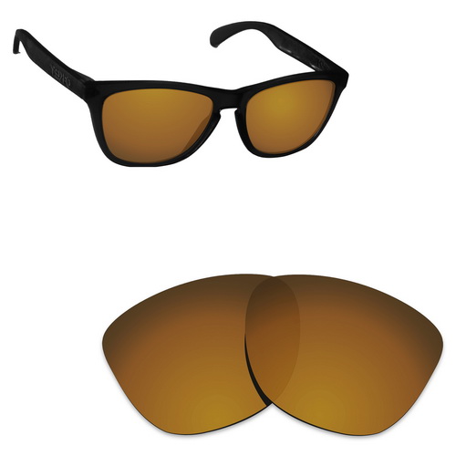Verres de rechange polarisants Oakley Frogskins | Verres de rechange, variétés de montures, pour Oakley Frogskins: Peach Gold