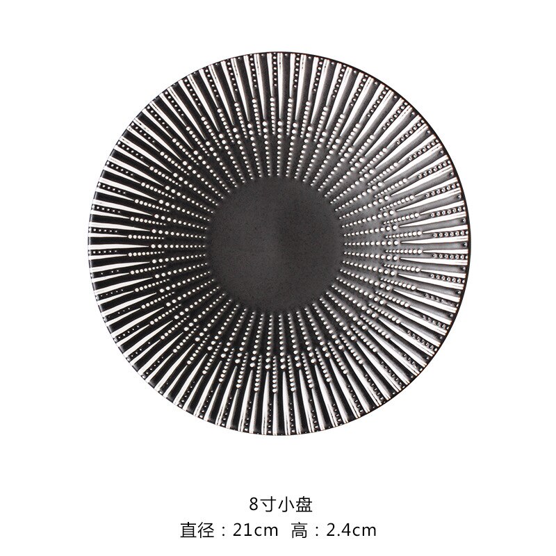 Geometric Pattern Dinner Plate Ceramic Printing Dish Pasta Dessert Dishes And Plates Pratos De Jantar: 3