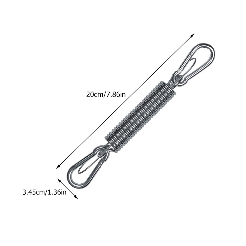 1 Set Swing Lente Staal Opknoping Stoel Lente Met Karabijnhaak En Koord