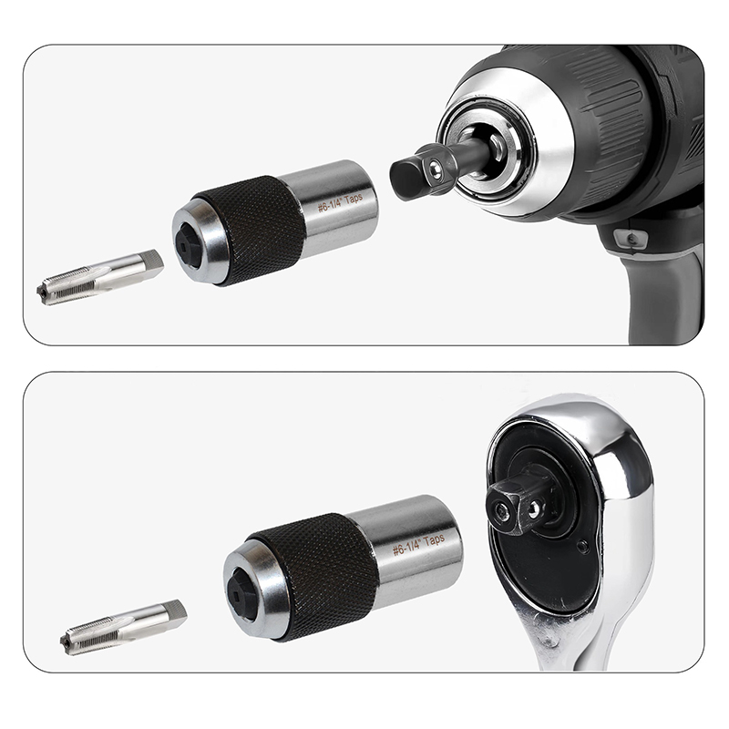 M3-M12 Gewindebohrer-Stecknuss, 3/8 Zoll Vierkantantrieb, verstellbare Backen, Abzieher, Werkzeug, Steckschlüssel, Adapter, Gewindebohrer, Reibahle, Schraubenausdreher