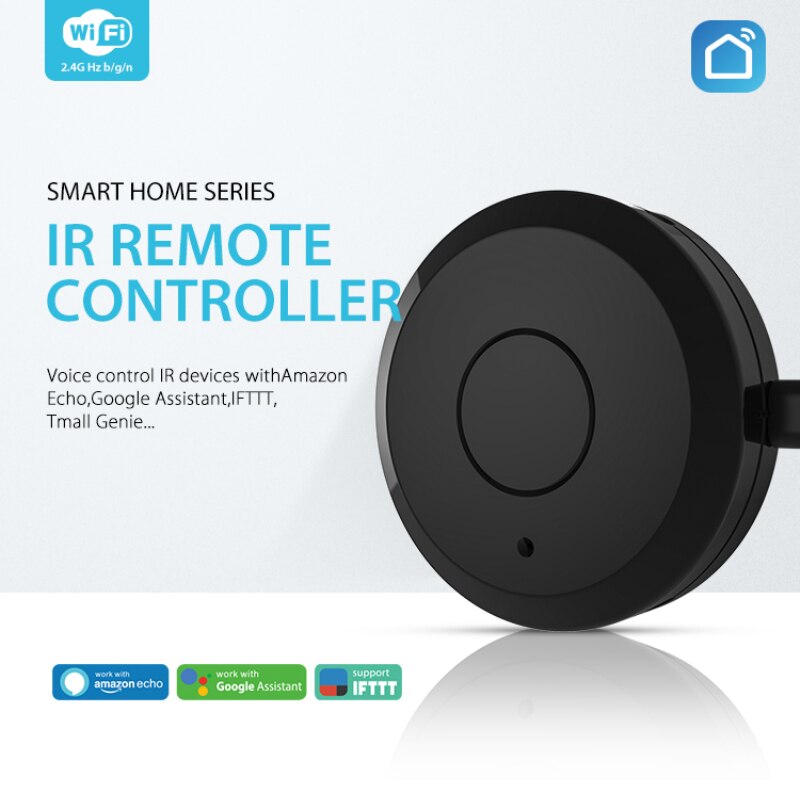 Tuya Wifi Smart Infrared IR Universal Remote Control Smart Home Hub IR Blaster Controller Works With Alexa Google Home IFTTT: black