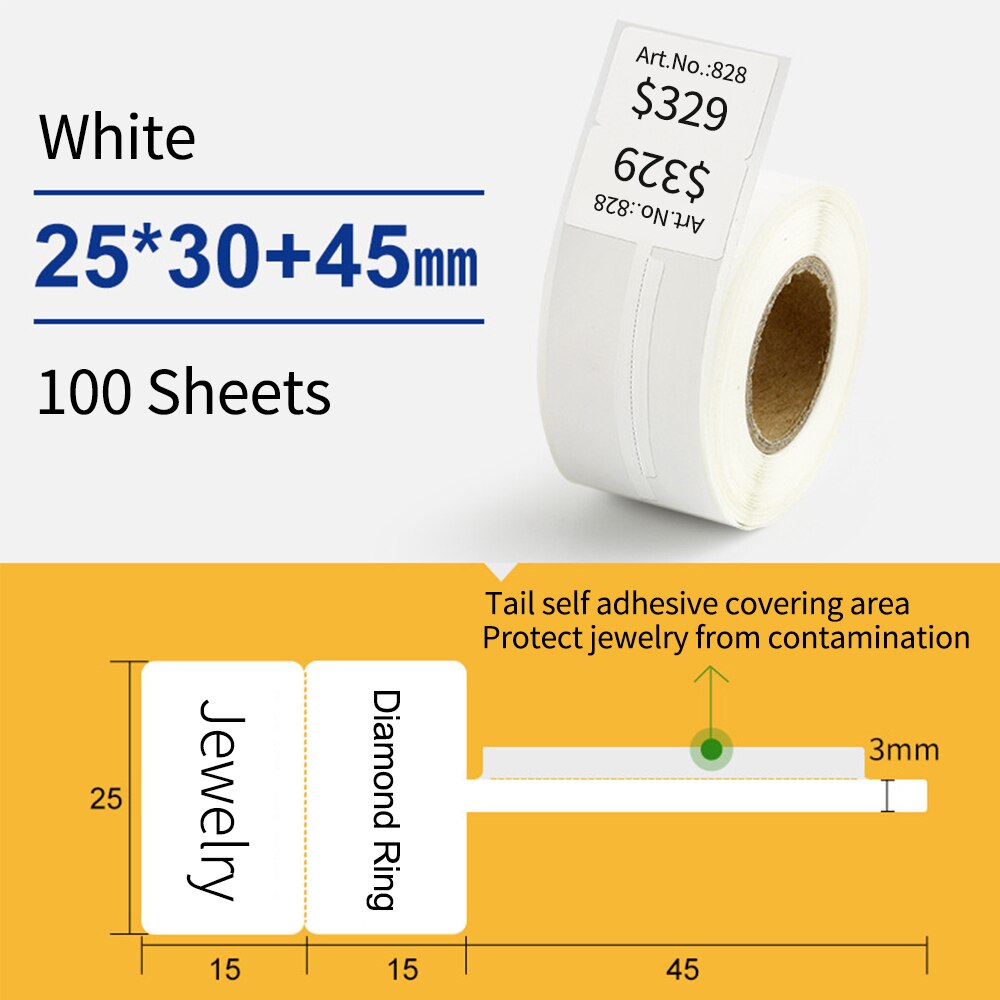 thumbnail image 2 of 100 Temp Tag Paper (Print Bottom Or Top)-Water Proof/Tear Resistant/Laser ONLY 2 of 6