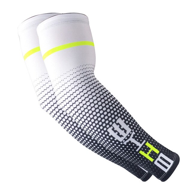 1Pair Arm Sleevs for Men and Women UV Sun Protection Cooling Sleeves to Arm for Cycling Running Basketball Driving Arm Warmers: White / L