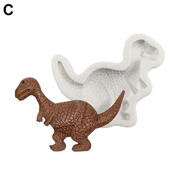 3d Dinosaurus Siliconen Cakevorm Voor Bakken Dier Chocolade Cookie Cake Decoratie Mold Diy Fondant Biscuit Bakken Meubi W1p7: 0903 white