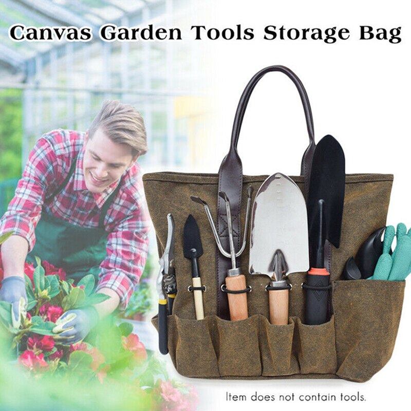 Duk trädgård verktyg tote väska elektriker verktyg påse organisator förvaringsväska för trädgårdsredskap förpackningar 38.9 x 13 x 29cm wwo 66