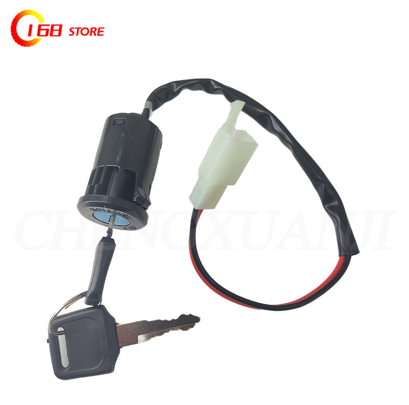Interruptor de llave de encendido para ciclomotor, 2 cables, orificio de 28mm, accesorio para moto de cross ATV, herramienta de encendido/apagado para Go-Kart de motocicleta eléctrica duradera