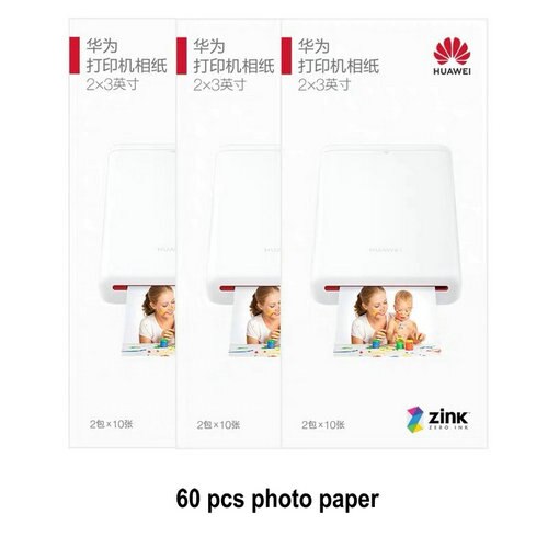 Huawei 2*3 Zoll Zink Foto Papier Für Huawei CV80 Drucker HP Kanon Zoemini LG PD261 251 233 239SP foto Papier Fotografico: 60Blätter (3 Kasten)