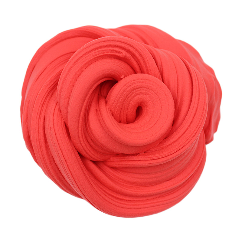 Colorful Fluffy Floam Slime Foam Beads Supplies Antistress Cotton Clay Magic Sand Toy Intelligent Plasticine for Kids: Red Slime