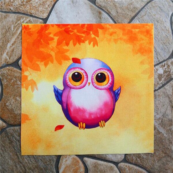 20*20cm Lovely Owl Pattern Patchwork Cotton Fabric Scrapbooking Cloth For Handmade: FA190001-5