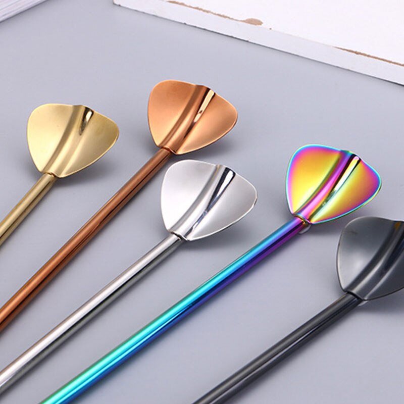 Cuillère à café en paille en acier inoxydable | Longue et créative pailles à boire écologiques offre des pailles en métal spéciales de