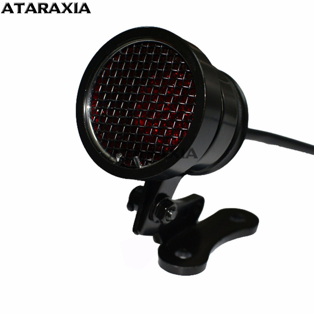 Retro baglygte universal cafe racer vintage baglygte mesh grill bremse stoplampe motorcykel retro cykel baglygte til harley