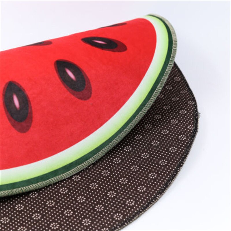 Fruit Pattern Circular Rug Home Warmly Cute Rug Kids Sitting Carpet 3D Print Round Kitchen Indoor Home Soft Mat Decor