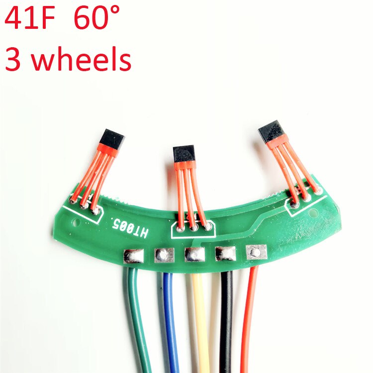 2 pces brushless dc motor hall sensor,3144/41f/43f/413 hall elemets com placa e cabo para 2-rodas/3-wheels veículos elétricos: 41F 60 3wheel